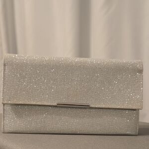 La Regale Sparkling Silver Clutch